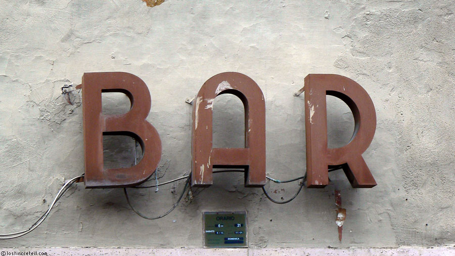Bar sign - Rome