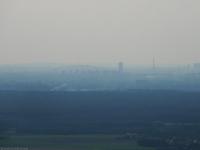 Eiffel and Montparnasse Tower seen from a very distant point of view