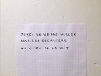 â€œPlease don't shout on the stairs in the middle of the nightâ€, Paris 13